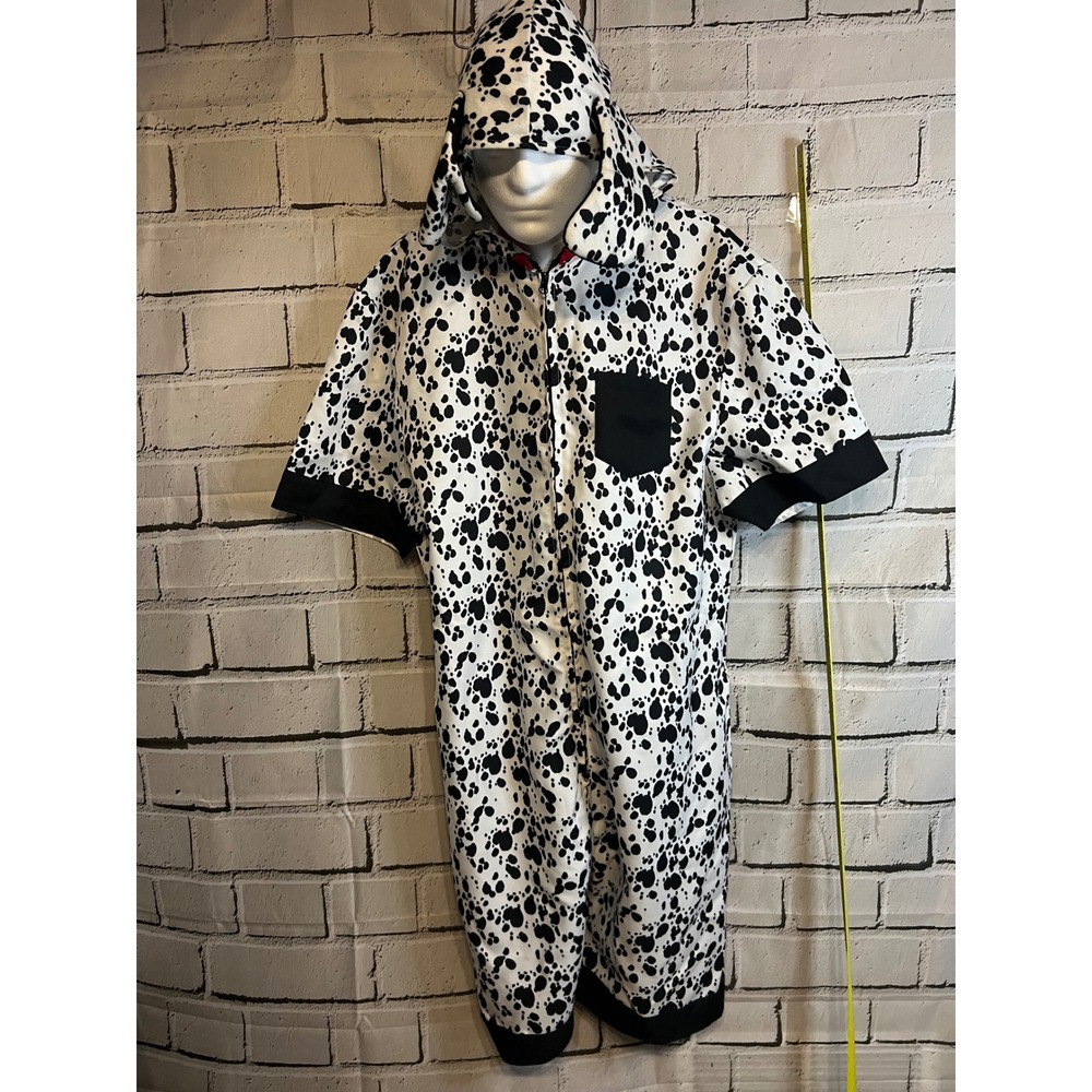 Leg Avenue Dalmatian Hooded Romper Shorts Jumper Oversized Streetwear M/L